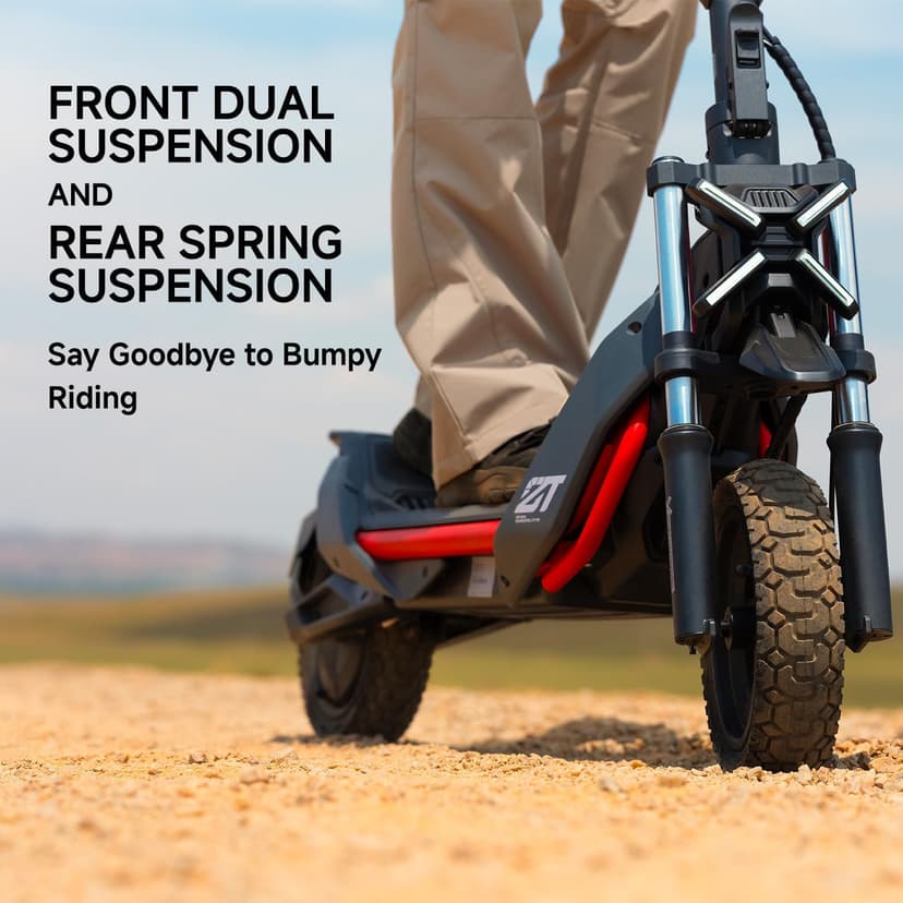 Segway ZT3 Pro Electric Scooter, 24.9 Mph Top Speed, 43.5 Miles Max. Range, w/Dual Suspension, Flash Charge, 1600W Peak Motor, Folding Off Road Scooter for Adults UL2272 2271 Certified
