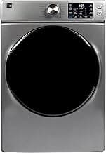 Kenmore 2682273 Front Load Electric Dryer with Steam, Wrinkle Guard, Energy Saver, Smart Sensor Drying System, 8.0 cu. ft. Total Capacity, Metallic Silver
