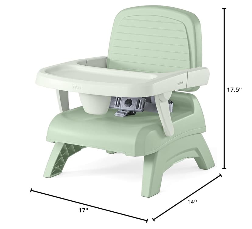 Chicco Bento™ 3-in-1 Portable Booster Seat for Table, Feeding Seat and Toddler Chair for Babies and Toddlers, for Children up to 50 lbs., Lightweight, Compact Fold | Sage/Green