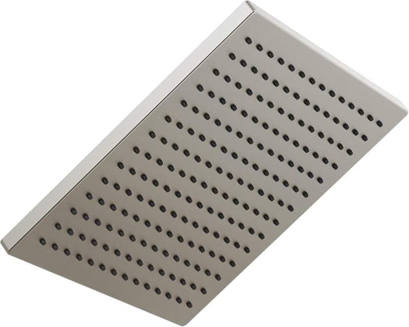 Delta Brushed Nickel Square Rain Shower Head, 12 Inch Metal Large Shower Head Rainfall, Overhead Rain Showerhead, 2.5 GPM Flow Rate, Stainless 52159-SS25