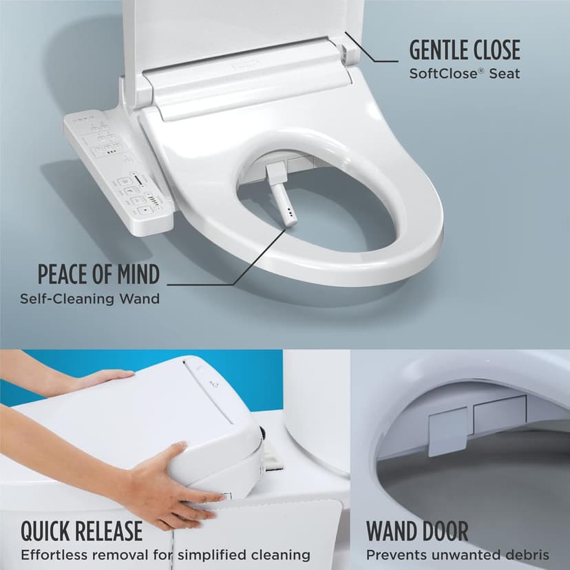 TOTO SW3023#01 WASHLET KC2 Round Electronic Bidet Toilet Seat, Cotton White