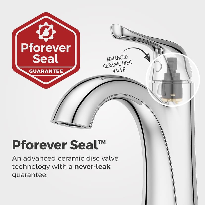 Pfister Willa Bathroom Sink Faucet, Single Control, 1-Handle, Single Hole, NSF Certified, Polished Chrome Finish, LF042MALCC