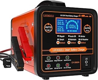 12V/24V Car Battery Chargers Heavy Duty, 0-20A Automatic Battery Maintainer with Auto Shutoffs, Repair, Winter Mode, Smart Trickle Charger for Automotive Car Truck Motorcycle RV AGM Deep Cycle