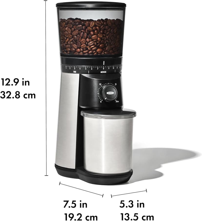 OXO Brew Conical Burr Coffee Grinder , Silver