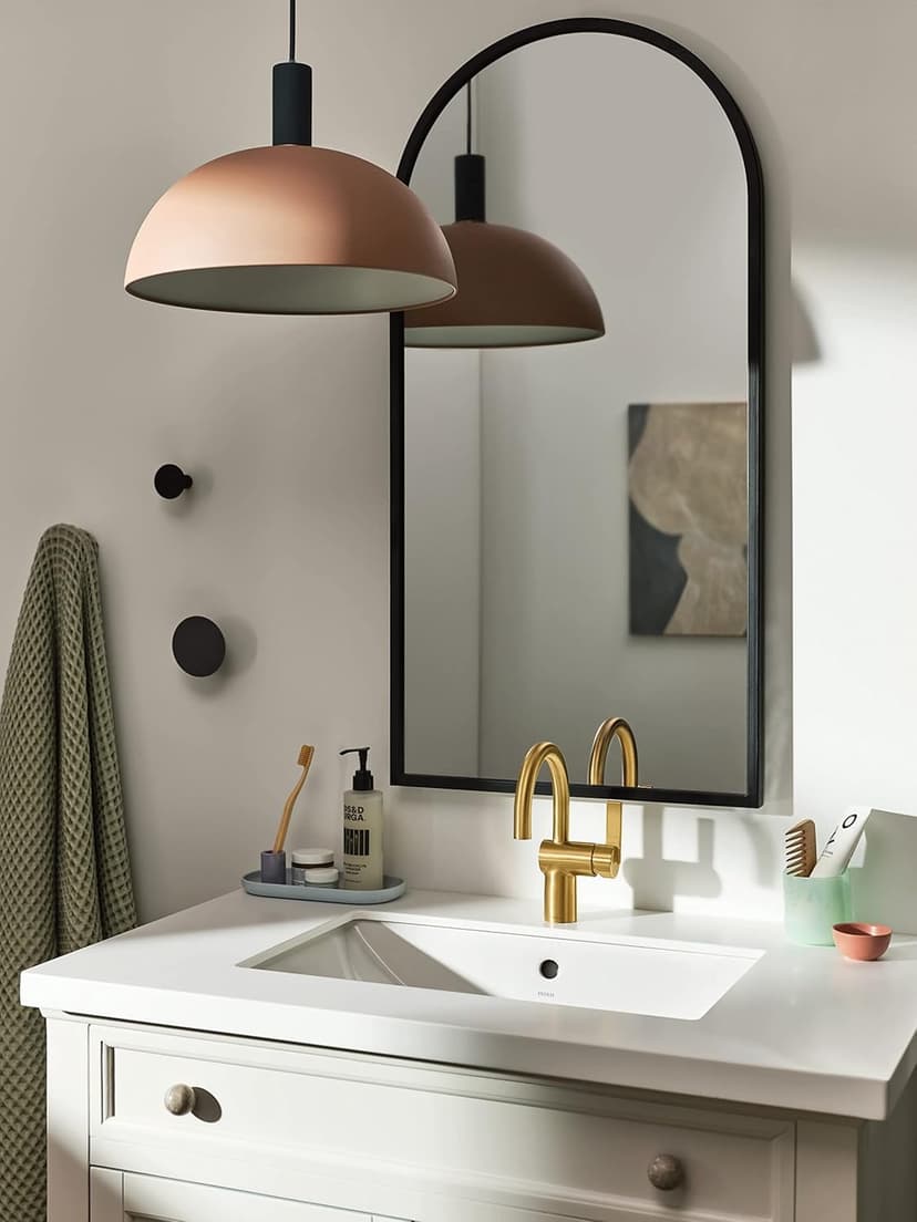 Moen White Vitreous China Undermount Sink, 23.625 X 14.75 X 7 Inch Rectangle Bathroom Sink with a High Gloss Porcelain Finish for Vanity Countertop Placement, BGCW10RU1223