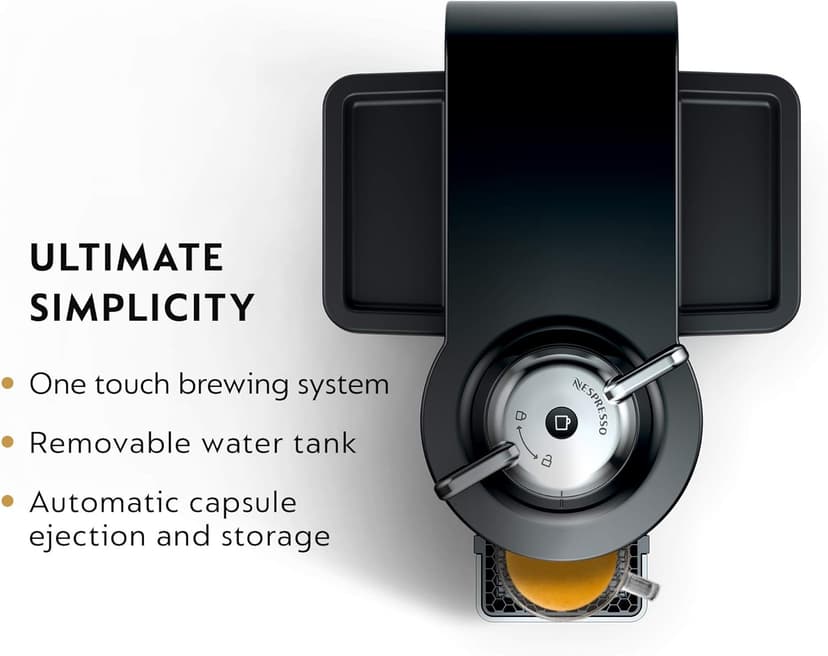 Nespresso Vertuo Coffee and Espresso Maker by De'Longhi, Piano Black with Aeroccino Milk Frother