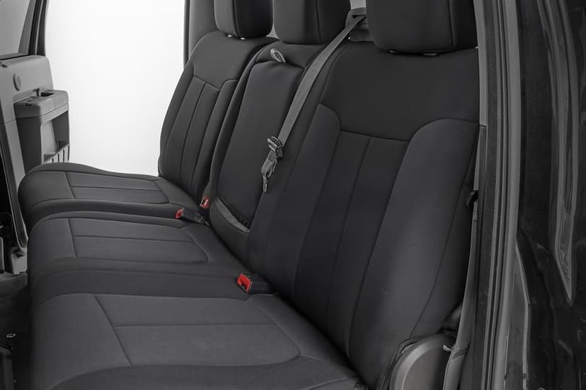 Rough Country Neoprene Seat Covers for Ford F-250/F-350 Super Duty (2011-2016) - Waterproof & UV Resistant, Foam Padded, Front & Rear Seat Cover Set
