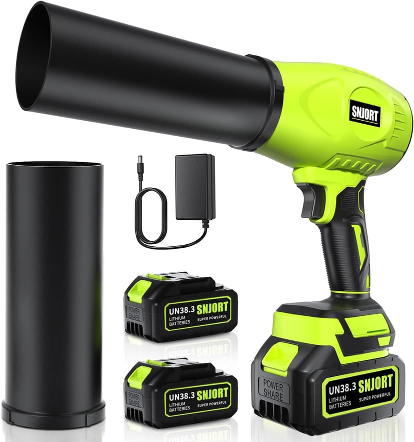 Leaf Blower Cordless with Battery and Charger, 500,000 RPM, Extended Nozzle, Lightweight Handheld Design, Turbo Jet Blower for Patio Cleaning,car Blowing Water, Lawn Care, Blowing Leaves and Dust