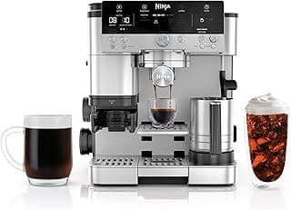 Ninja Espresso Machine and Drip Coffee Maker| Luxe Café Premier Series | Integrated Coffee Grinder, Milk Frother, Assisted Tamper & Built-In Espresso Accessory Storage | Stainless Steel | ES601