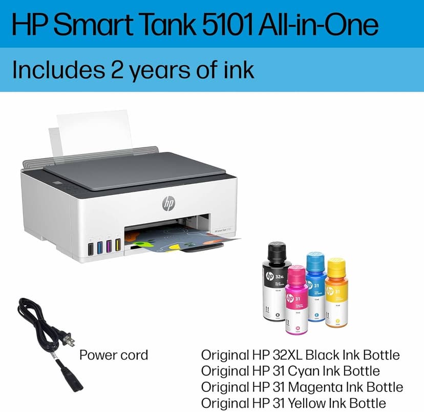 HP Smart Tank 5101 Wireless All-in-One Ink Tank Printer