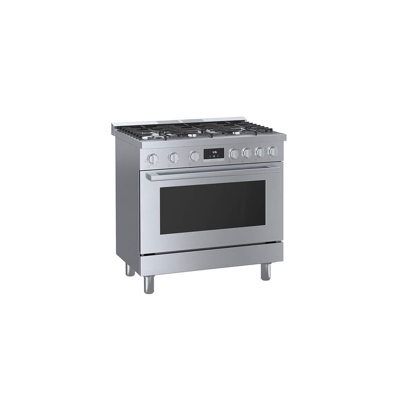 Bosch 800 Series 36 in. 3.5 cu. ft. Industrial Style Gas Range with 6-Burners in Stainless Steel HGS8655UC