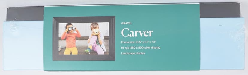 Aura Carver HD WiFi Digital Picture Frame, 10.1”, Add Photos with Aura App, Free Unlimited Storage - Wirecutter’s Pick for Best Digital Photo Frame 2022 - Gravel