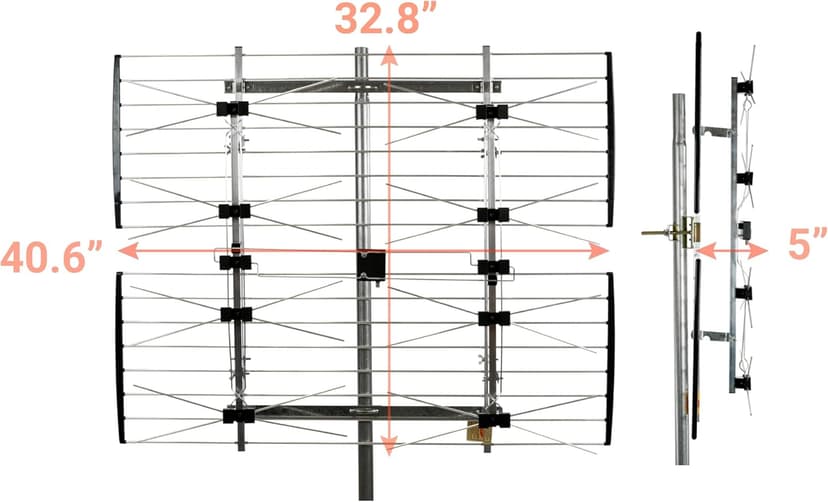 Channel Master EXTREMEtenna - Multi-Directional Outdoor HDTV Digital Antenna, 80+ Mile Range, 8-Bay Bowtie, 180° Wide-Angle Reception, Industry-Leading Reception Power, UHF/VHF Support for Free OTA TV