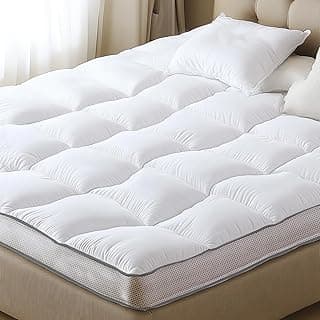 WhatsBedding Memory Foam Mattress Topper 2 Inch King, Pressure-Relieving Cooling Mattress Pad with Secure Strap Design for Back Pain, Soft and Supportive Bed Topper