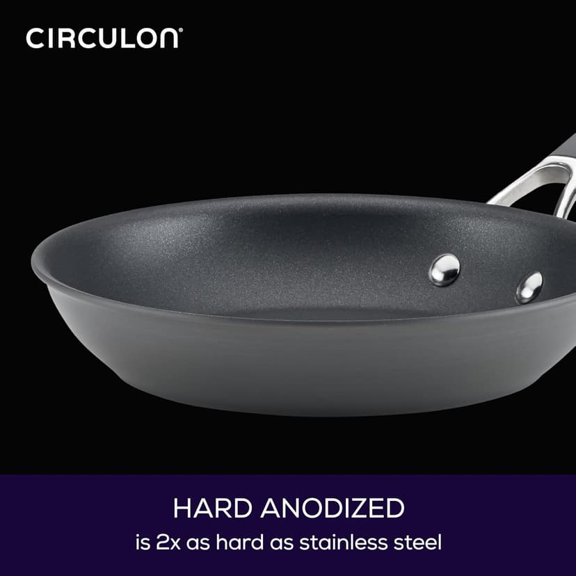 Circulon 83903 Radiance Hard Anodized Nonstick Cookware Pots and Pans Set, 10 Piece, Gray