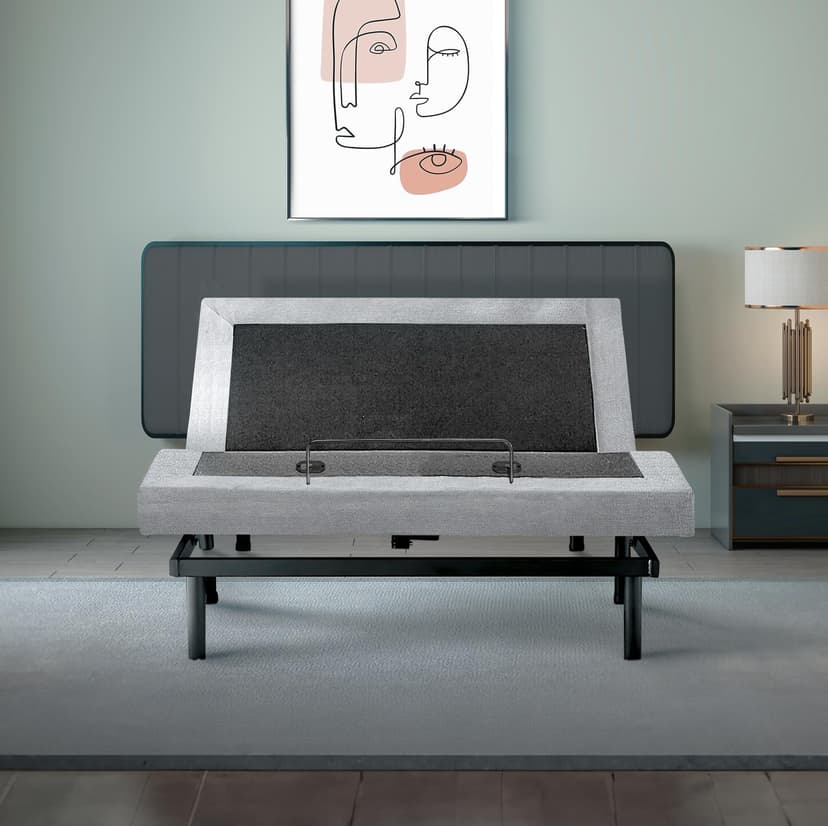 Premium King Adjustable Bed Base with 14 Inch Prime Gel Memory Foam Mattress, Premium Loaded Features