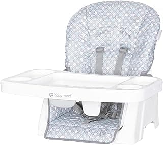 Baby Trend Adapt SpaceSaving Booster High Chair, Pebblestone Aqua