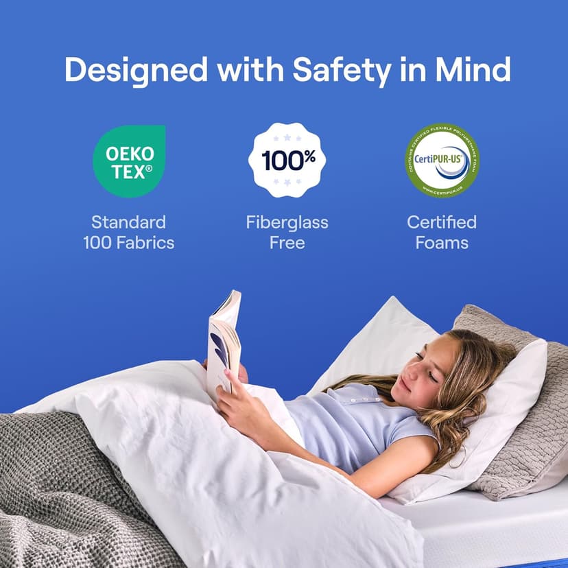 Nectar Kids Twin Mattress 8” - 2-Sided Design for Growing Children - Machine Washable Cooling Cover - Pressure Relieving Memory Foam - Fiberglass Free - 365 Night Trial