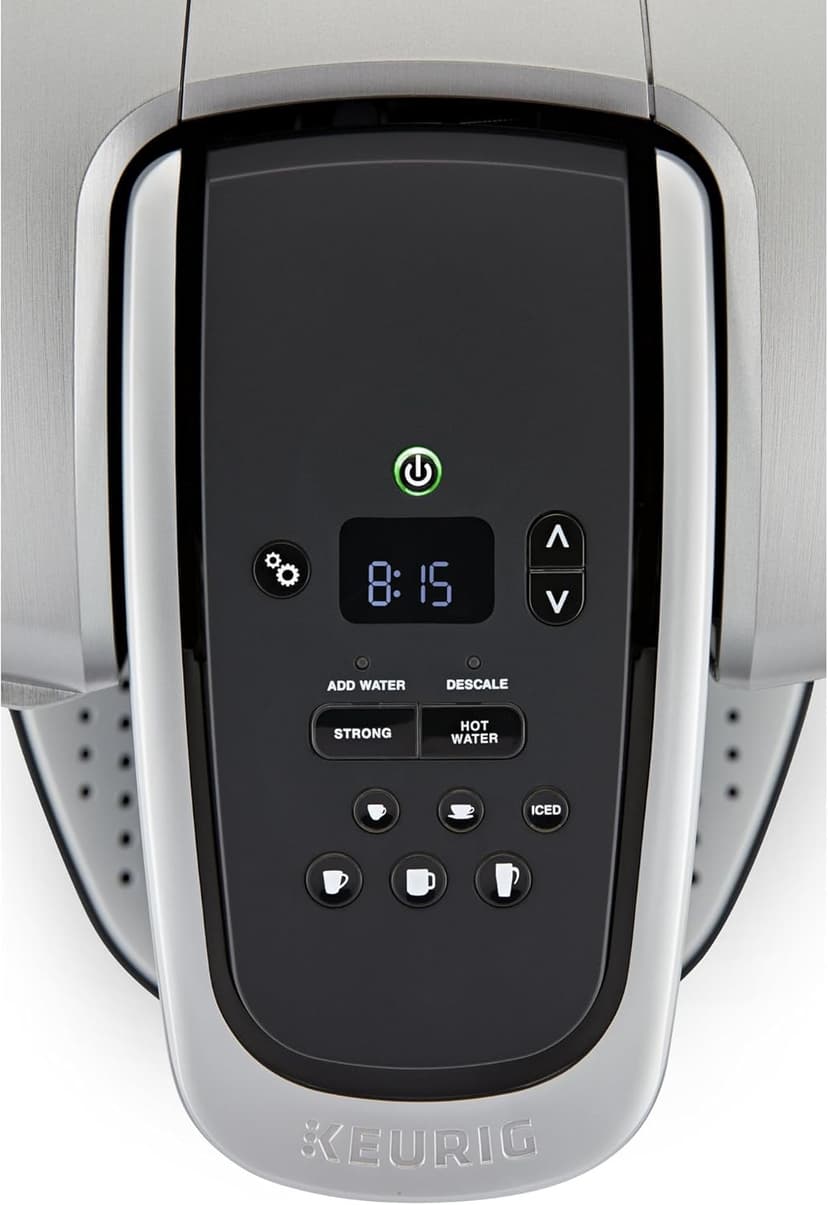 Keurig K-Elite Single Serve K-Cup Pod Coffee Maker, with Strength and Temperature Control, Iced Coffee Capability, 8 to 12oz Brew Size, Programmable, Brushed Silver