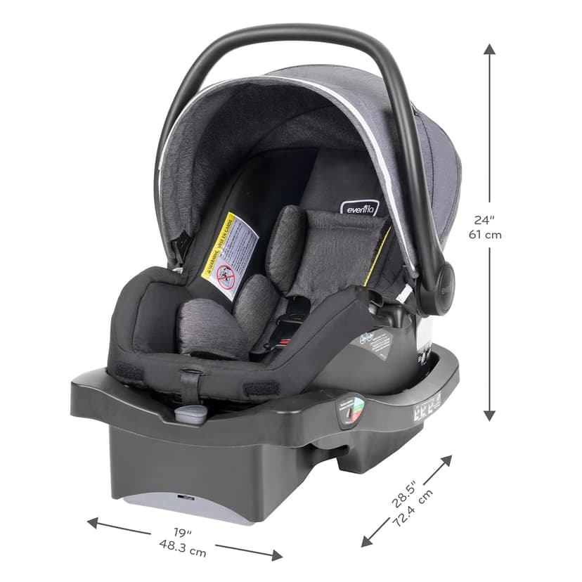 Evenflo Pivot Vizor Modular Reversible Stroller Travel System with LiteMax Infant Car Seat, Available in 6 Modes, Chasse Black