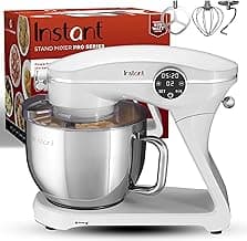 Instant Pot Instant Stand Mixer Pro,600W 10-Speed Electric Mixer with Digital Interface,7.4-Qt Stainless Steel Bowl,Dishwasher Safe Whisk,Dough Hook and Mixing Paddle,Pearl