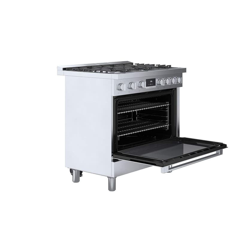 Bosch 800 Series 36 in. 3.5 cu. ft. Industrial Style Gas Range with 6-Burners in Stainless Steel HGS8655UC