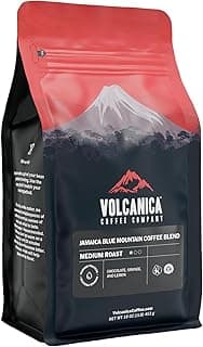 Jamaica Blue Mountain Coffee Blend, Whole Bean, Fresh Roasted, 16-ounce