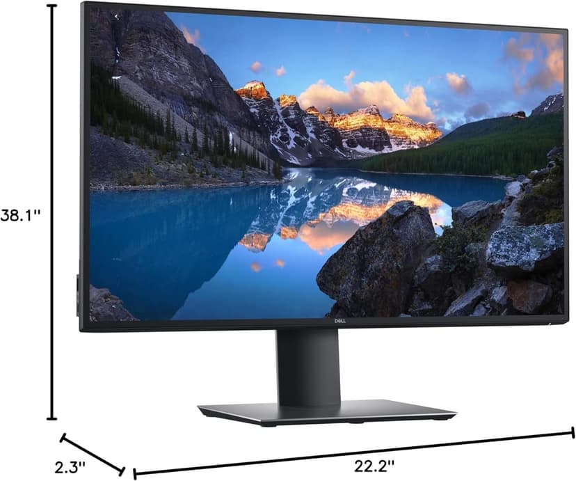 Dell U2720QM 27 Inch UltraSharp 4K UHD, IPS Ultra-Thin Bezel Monitor (HDMI, DisplayPort, USB-C), VESA Certified, Silver, Black