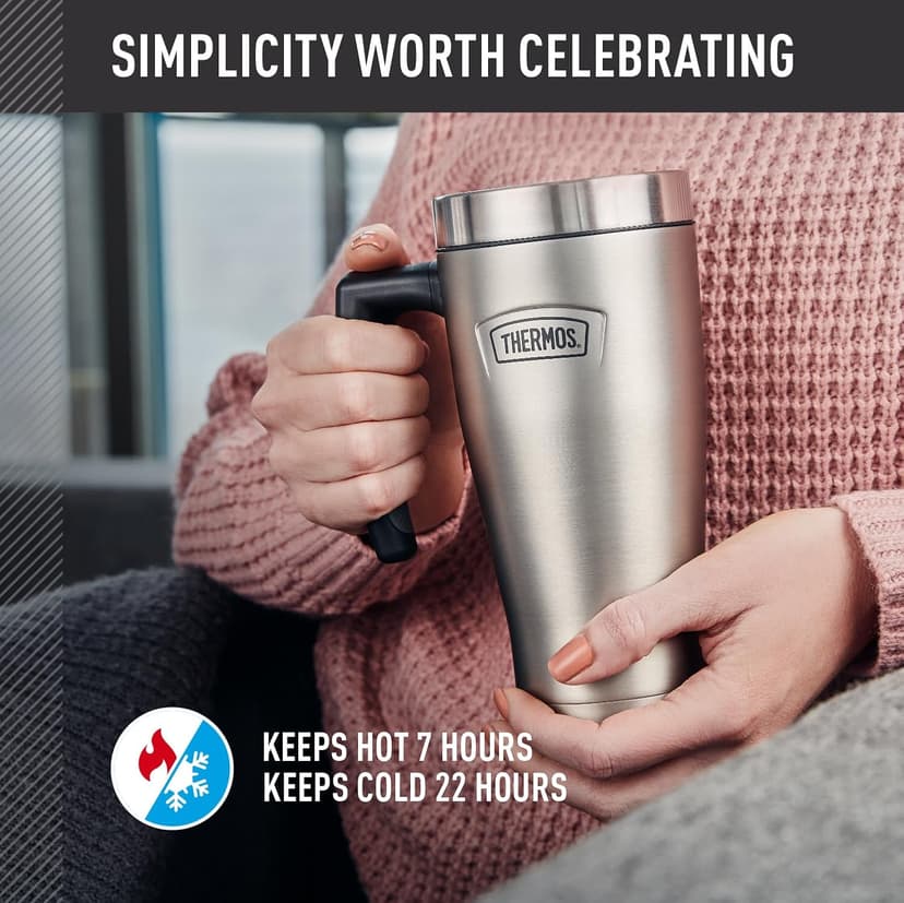 THERMOS ICON SERIES, Stainless Steel Mug, Granite, 16 oz