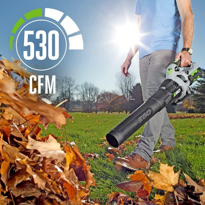 EGO Power+ LB5302 3-Speed Turbo 56-Volt 530 CFM Cordless Leaf Blower, 2.5Ah Battery and Charger Included