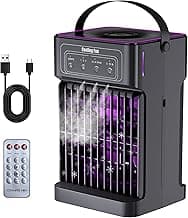 Portable Air Conditioners, 4-IN-1 Portable AC Unit with 3 Wind Speeds, 3 Spray Mode, 7 Night Light & 2-8H Timer Air Conditioner Portable,Personal Small Mini Air Conditioner Air Cooler for Room Camping