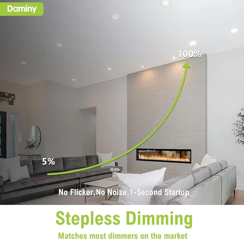 DAMINY 24 Pack 6 Inch LED Recessed Lighting with Junction Box,5CCT,Ultra-Thin Recessed Light,11W 1100lm, Dimmable Canless Wafer Ceiling Light, High Brightness - ETL