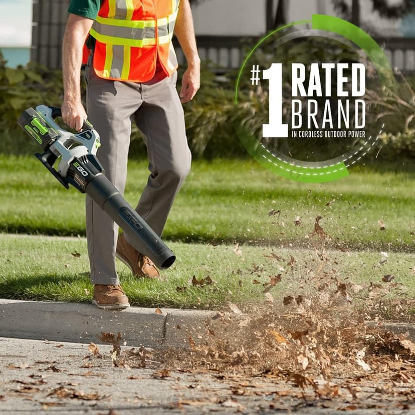 EGO Power+ LB5302 3-Speed Turbo 56-Volt 530 CFM Cordless Leaf Blower, 2.5Ah Battery and Charger Included