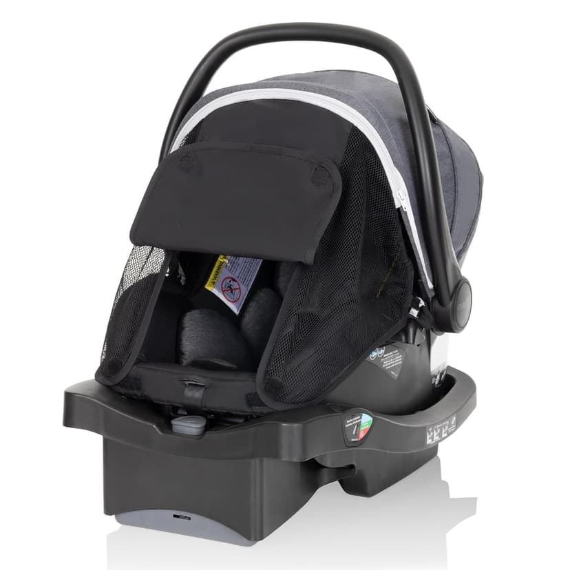 Evenflo Pivot Vizor Modular Reversible Stroller Travel System with LiteMax Infant Car Seat, Available in 6 Modes, Chasse Black