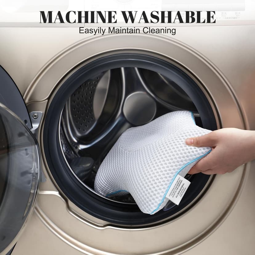 Non Slip Bath Pillow, Luxury Spa Bathtub Head & Neck Rest Support, Permeable Quick Drying Air Mesh Tub Pillow with 4 Large Suction Cups, Fits Any Tubs, Soft and Relaxing