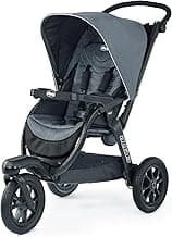 Chicco Activ3 Jogging Stroller, All-Terrain Stroller, Compatible with Chicco Infant Car Seats (not Included), Baby Travel Gear | Eclipse/Grey