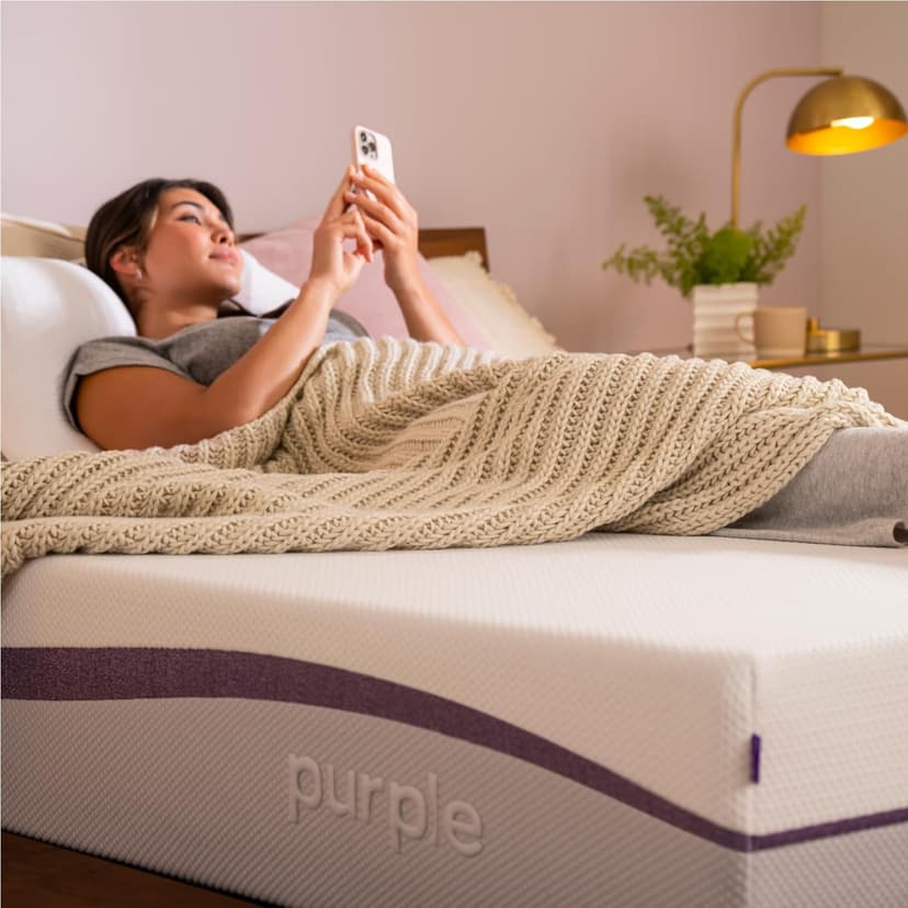 Purple Plus King Mattress - 11" GelFlex Grid, Premium Comfort Foam, Better Than Memory Foam, Temperature Neutral, Responsive, Breathable, Pressure Relief, Made in USA