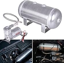 150 PSI Air Compressor with 1.6 Gallon Air Tank Aluminum Air Compressor Onboard System 12V 1/4NPT for Train Truck Trailer Train Auto Air Lift Suspension Heavy Duty Air Horn Compressor