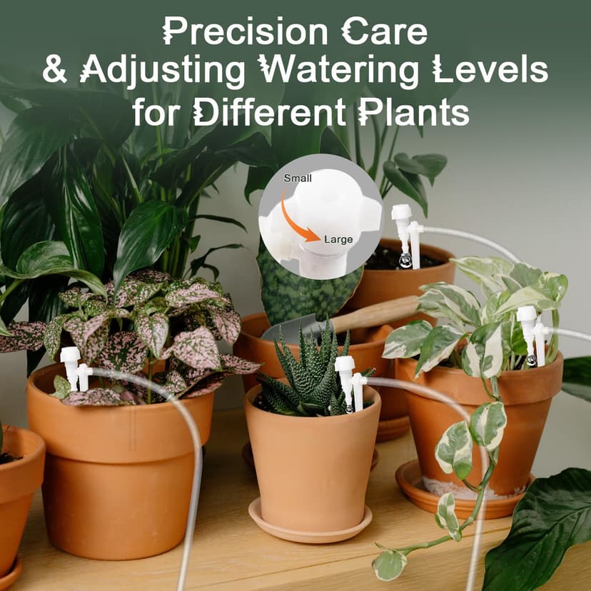 [2025 Upgraded] Automatic Watering System for 15 Potted Plants, Plant Watering Devices, Drip Irrigation System, Automatic Plant Waterer Indoor with Digital Programmable Water Timer