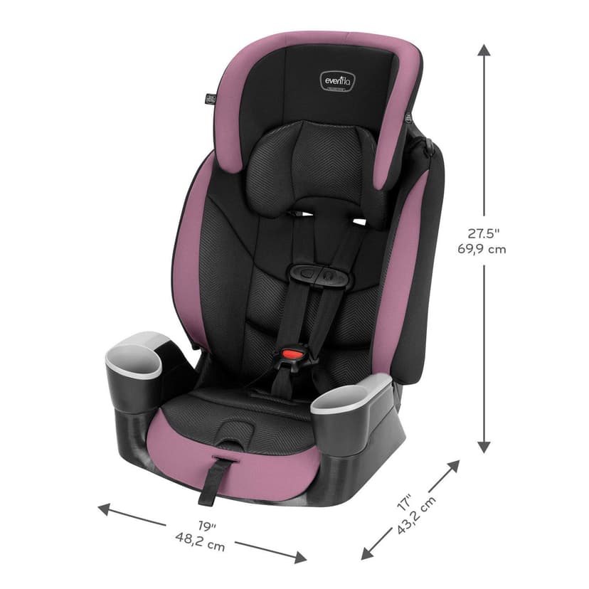 Evenflo Maestro Sport Convertible Booster Car Seat, Forward Facing, High Back, 5-Point Harness, For Kids 2 to 8 Years Old, Whitney Pink