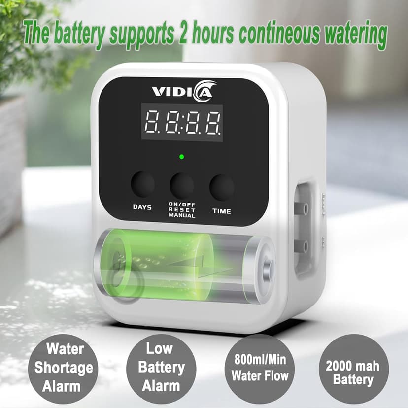 Automatic Plant Watering Indoor Devices for 15 Potted Plants, Indoor Plant Watering System, Automatic Plant Waterer Drip Irrigation System with Programmable Timer for Indoor/Outdoor Use