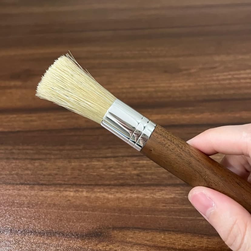 Coffee Grinder Cleaning Brush Set, Espresso Machine Brush Cleaner Tool with Walnut Wood Handle and Natural Bristles for Barista Home Kitchen