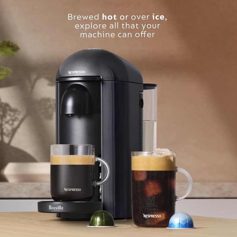 Nespresso Vertuo Plus Coffee and Espresso Maker by Breville, Ink Black
