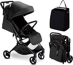 Lightweight Baby Travel Stroller with Carbor Fiber Frame, Compact & Airplane-Friendly, One-Handed Folding Design, 11.6 lbs, Perfect for Toddlers, Jet