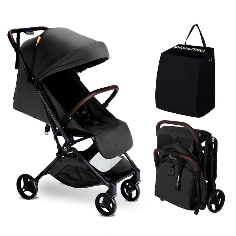 Lightweight Baby Travel Stroller with Carbor Fiber Frame, Compact & Airplane-Friendly, One-Handed Folding Design, 11.6 lbs, Perfect for Toddlers, Jet