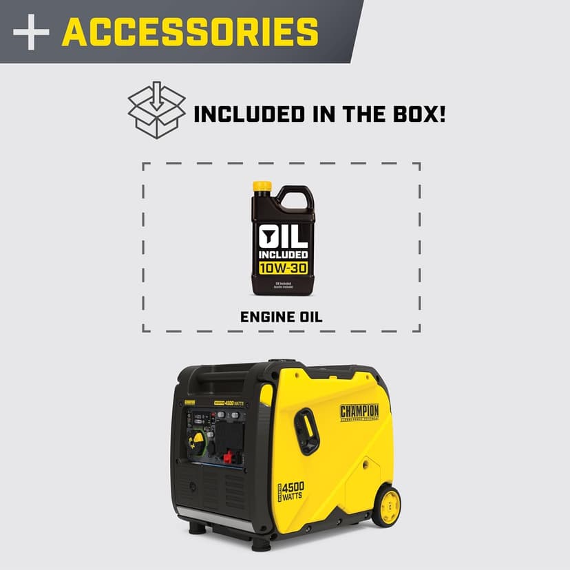 Champion Power Equipment 4500-Watt RV Ready Portable Inverter Generator with Quiet Technology and CO Shield