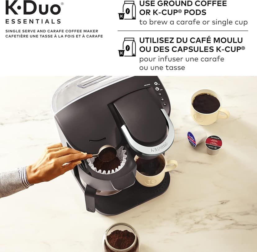 Keurig Coffee Maker, Essentials Single-Serve K-Cup Pod Coffee Maker, Black, w/Cleaning Cloth