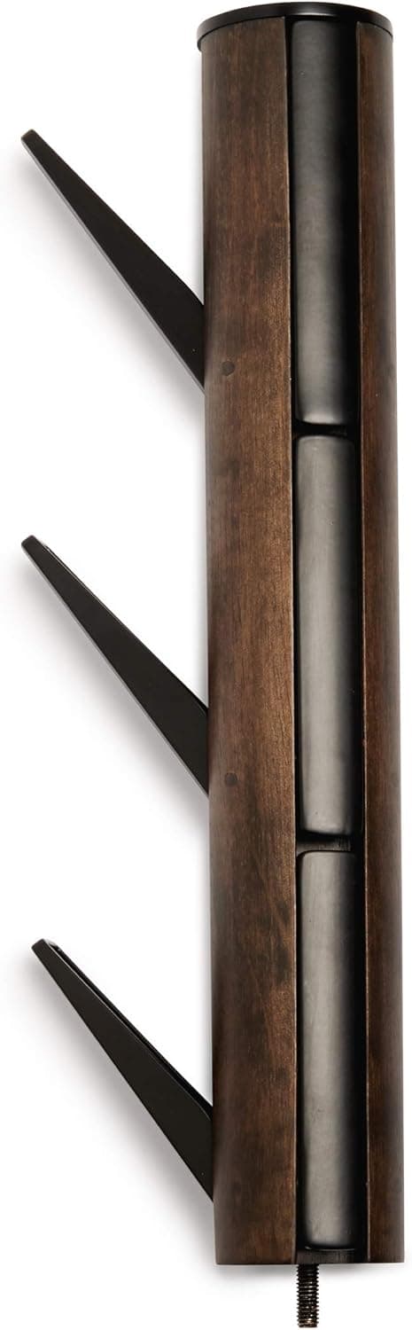 Umbra Flapper Coat Rack, Clothing Hanger, Umbrella Holder, and Hat Organizer, Great for Entryway, Black/Walnut (320361-048)