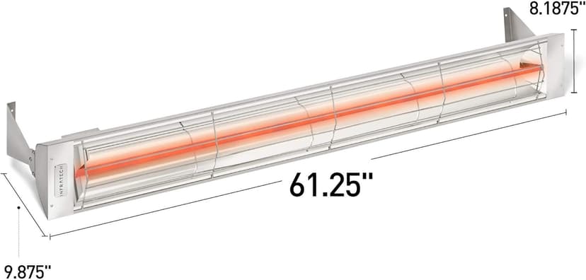 Infratech W-3024 SS Stainless Steel 61.25” Single Element Fixture 3000 Watt, 240 Volt, Stainless Steel