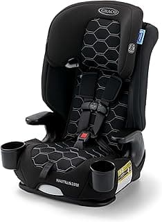Graco Nautilus 2.0 LX 3-in-1 Forward Facing Car Seat, High Back Booster, Backless Booster Car Seat Featuring InRight & Latch, Hex